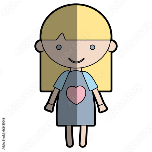 tender girl child with pijama and hairstyle