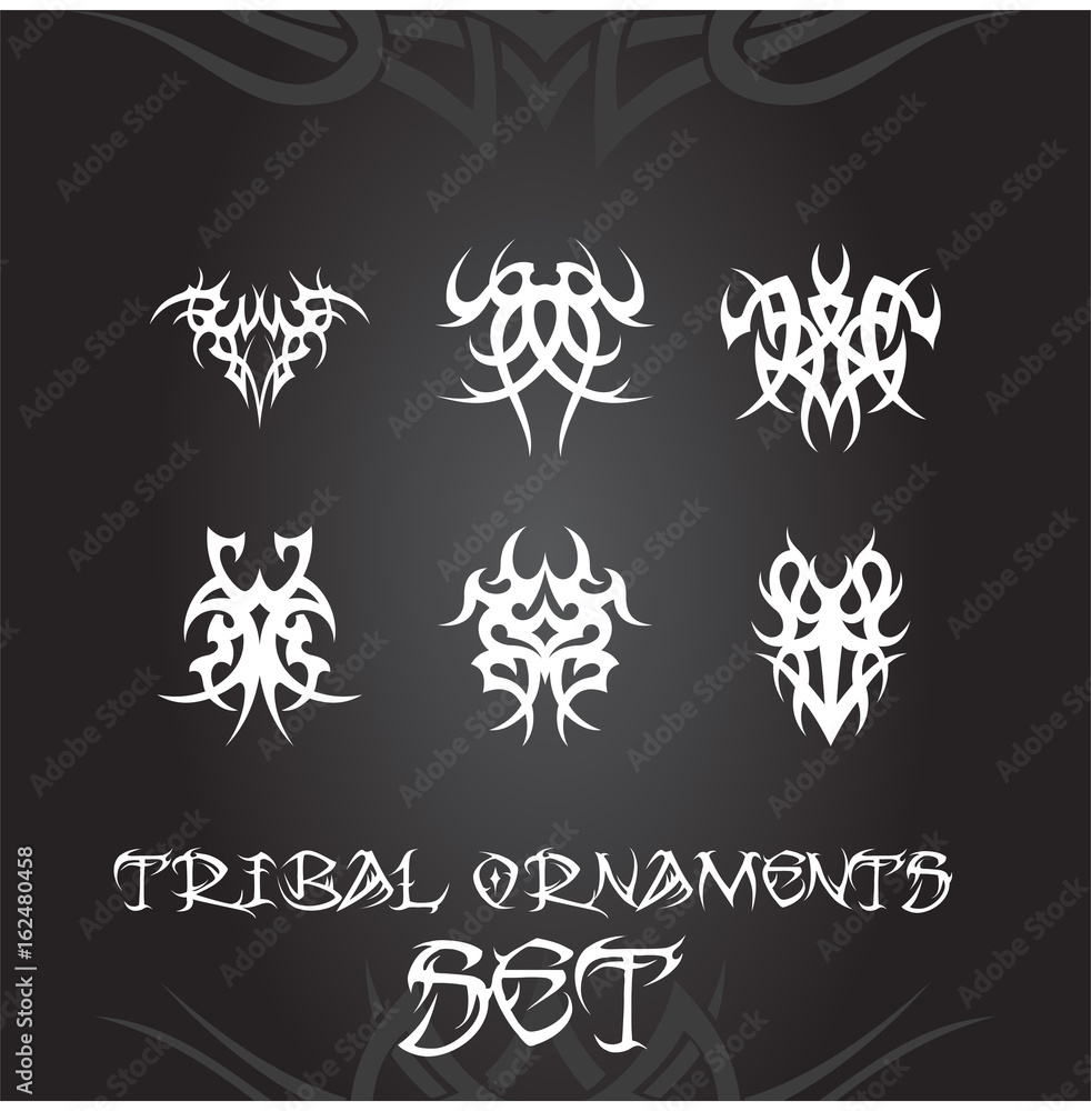 Tribal ornaments and design elements