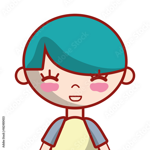 tender boy child with pijama and hairstyle