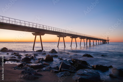 Sunrise in Badalona, Barcelona, Spain