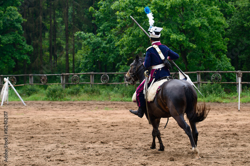 cavalryman on horseback photo