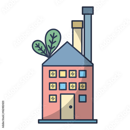 industrial factory to contamination of environment and ecology