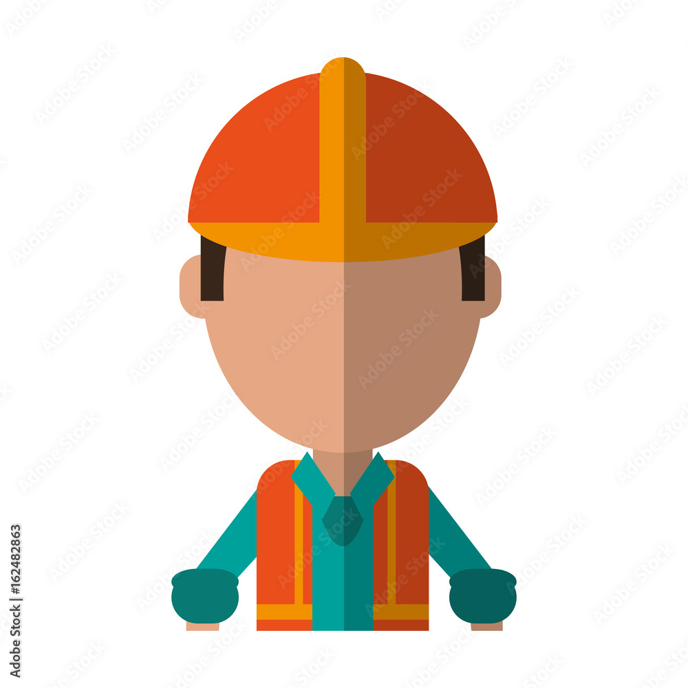 engineer construction or factory worker icon image