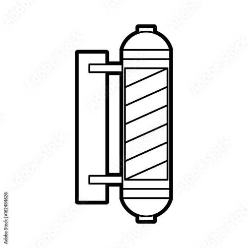 barbershop label with stripes vector illustration design