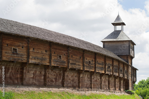 Photo of old wooden Cossack fortress, Baturin, Ukraine photo