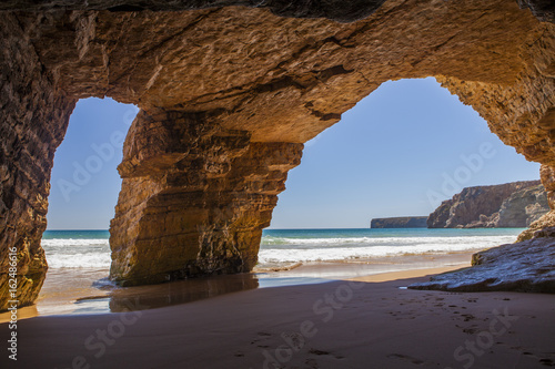 The southern coast of Portugal, the region of the Algarve, beautiful natural beaches with sandy cliffs on the Atlantic coast   © vitaprague