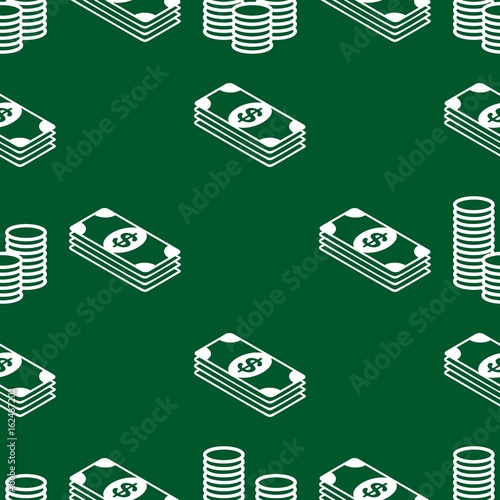 Business and finance seamless pattern. Background with icons for business theme. Background for textile printing and wrapping paper. Vector illustration.