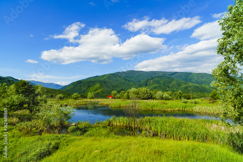 A small mountain lake in the mountains of Fagaras  Romania