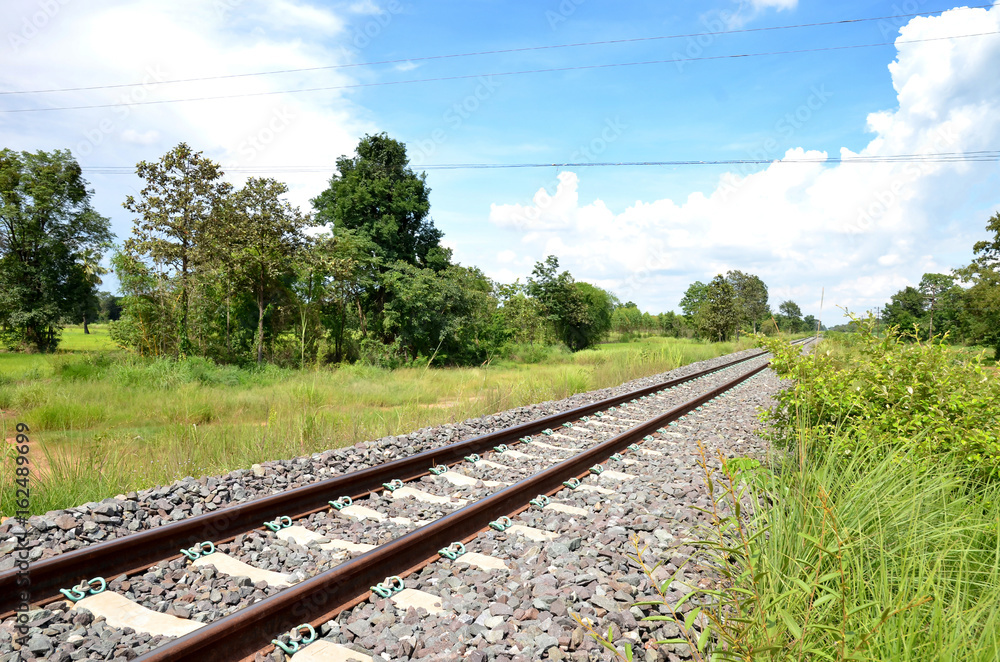 The railroad tracks.