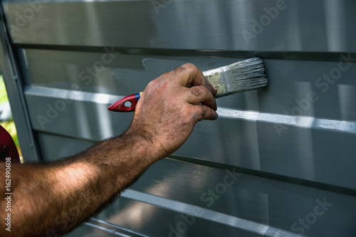 Painting the garage door