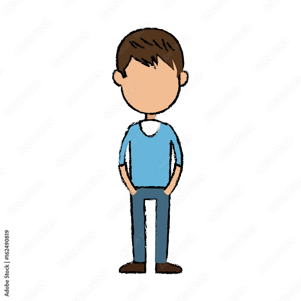 boy cartoon student young character boy cartoon student young character