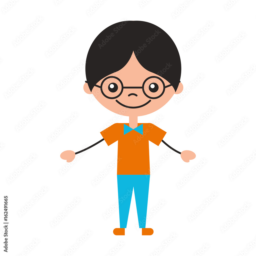 cute boy with glasses character icon vector illustration design cute boy with glasses character icon vector illustration design