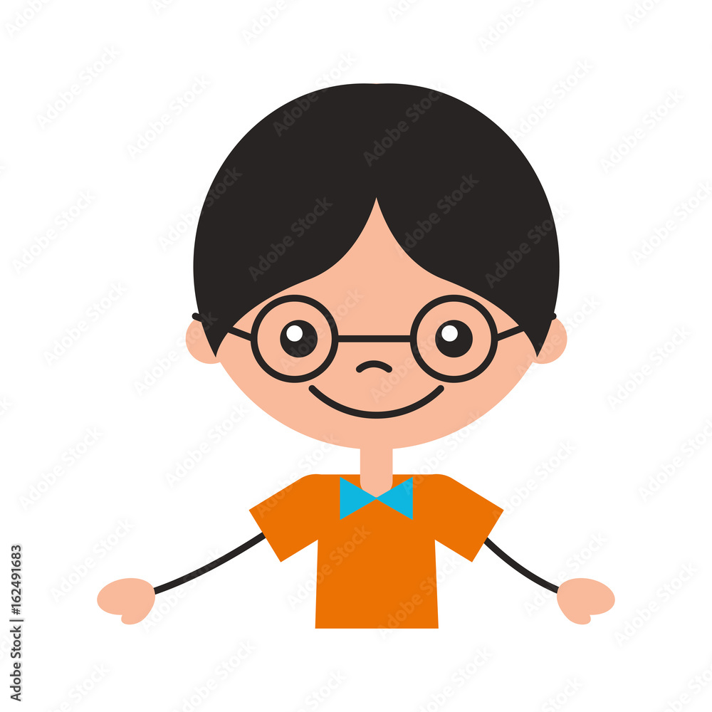 cute boy with glasses character icon vector illustration design cute boy with glasses character icon vector illustration design