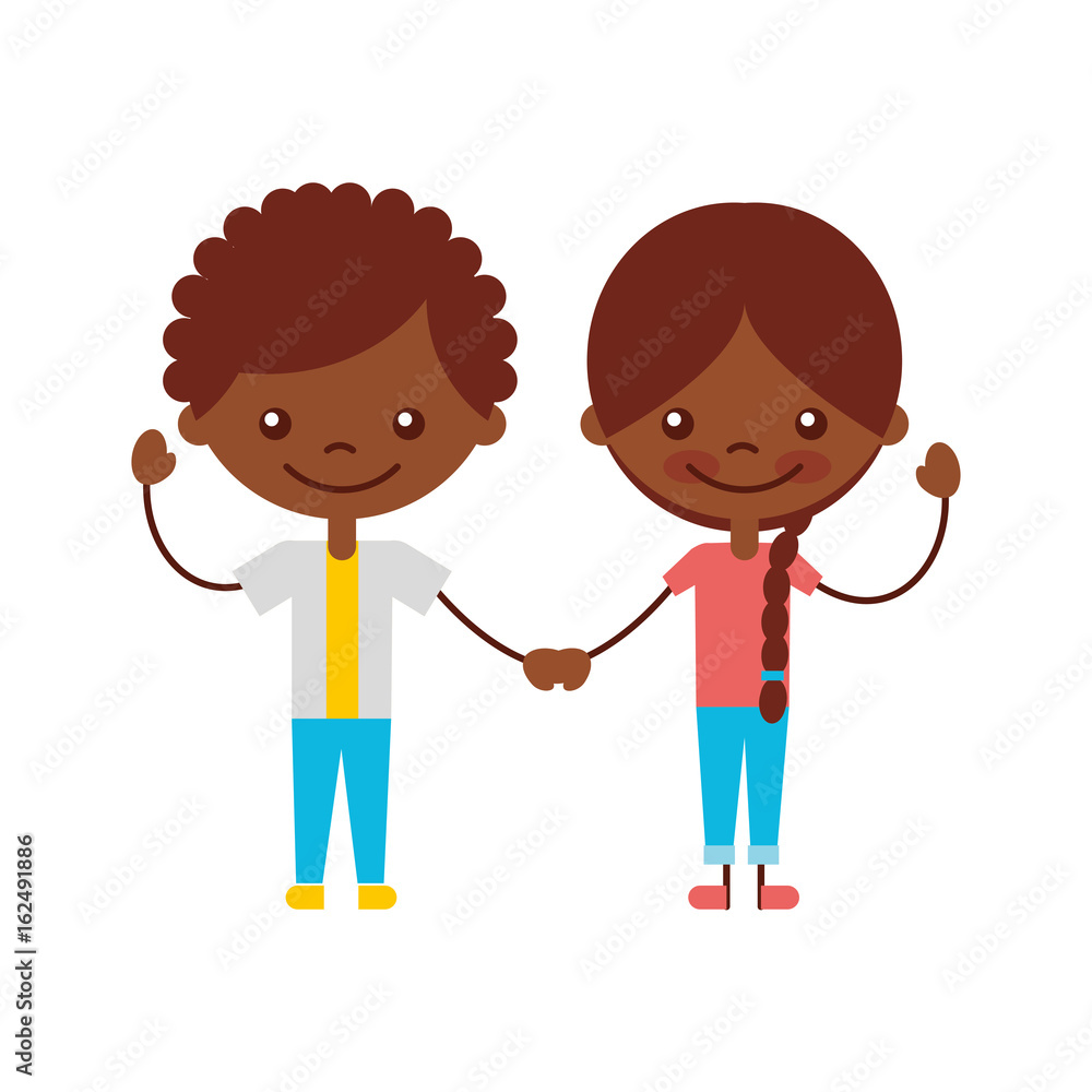 cute black kids characters icon vector illustration design cute black kids characters icon vector illustration design
