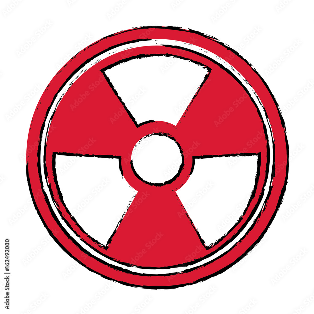 Fototapeta premium radiation caution hazard nuclear symbol