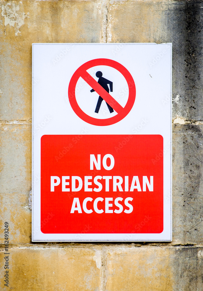 no pedestrian sign