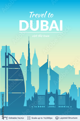 Dubai famous city scape.