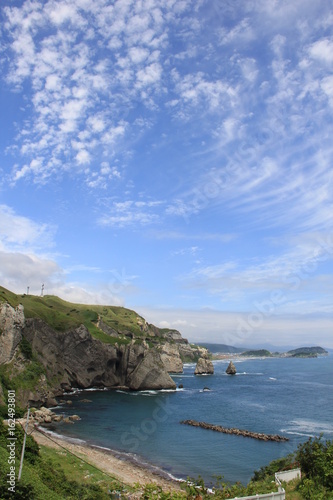 爽やかな青空の下の室蘭八景「トッカリショ」(北海道)