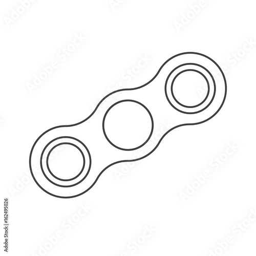 Fidget spinner with two arms - toy for stress relief and improvement concentration