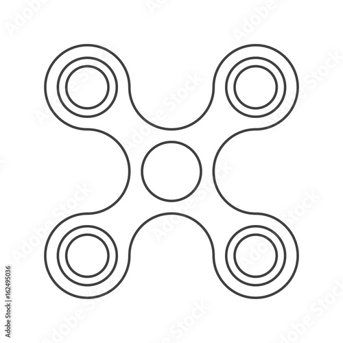 Fidget spinner with four arms - toy for stress relief and improvement concentration