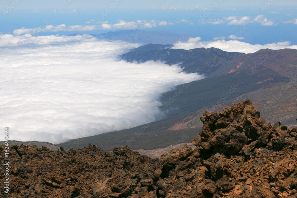 View from Teide volcano. Tenerife. Canary Islands