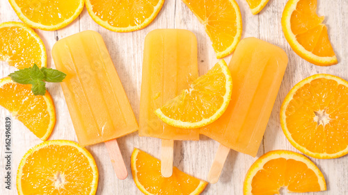 Картината върху платно orange popsicle