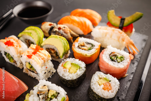 Fotografie Japanese favorite food sushi maki