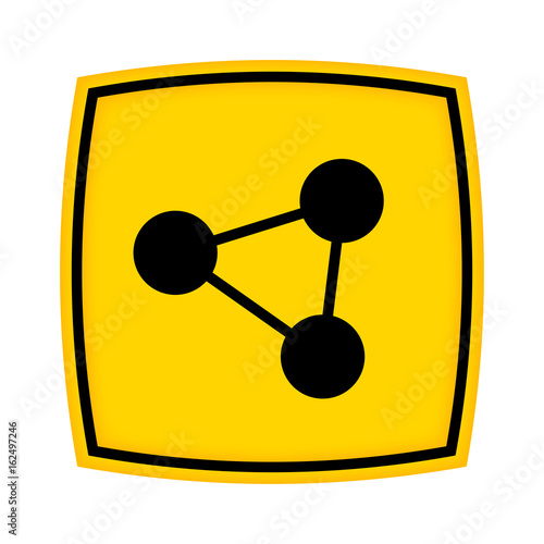 gelbes Schild - Icon - Verknüpfung