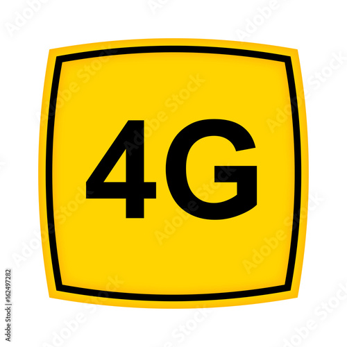gelbes Schild - Icon - 4G