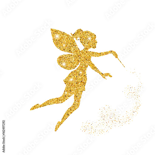 Magical fairy with dust glitters