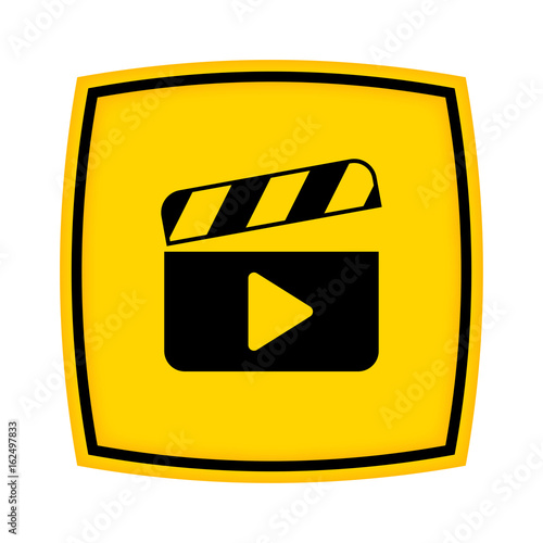 gelbes Schild - Icon - Video Wiedergabe