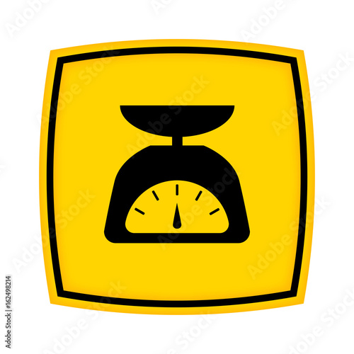 gelbes Schild - Icon - Küchenwaage