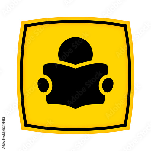 gelbes Schild - Icon - Leser