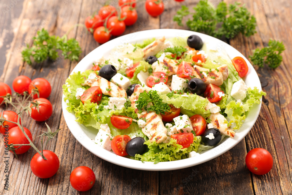 fresh salad with chicken fillet fresh salad with chicken fillet