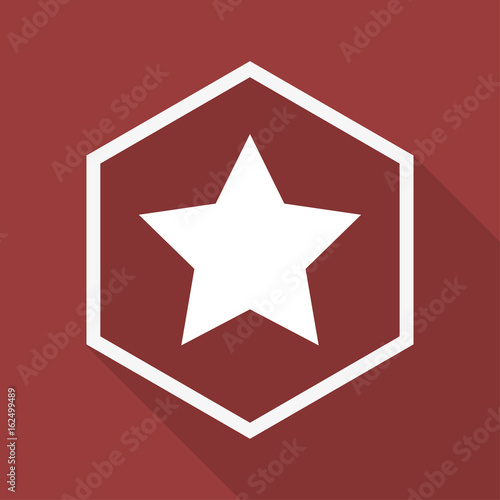 Poly Button mit Schatten - Stern