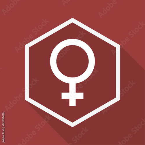 Poly Button mit Schatten - Geschlecht Frau
