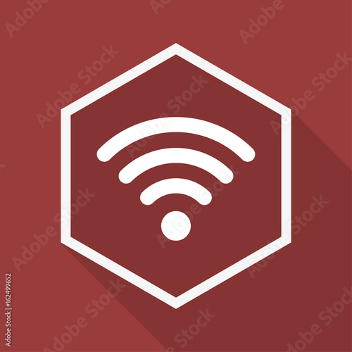 Poly Button mit Schatten - Wifi Verbindung