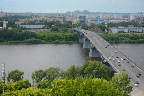 View of Nizhny Novgorod and Oka river photo