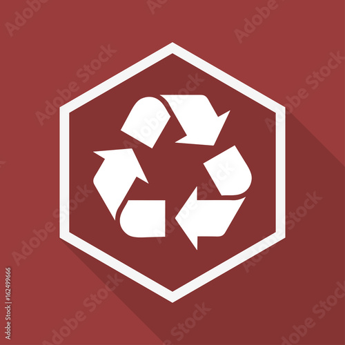 Poly Button mit Schatten - Recycling - Wiederverwertung
