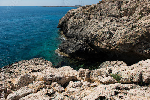 Rocky coastline in Cyprus