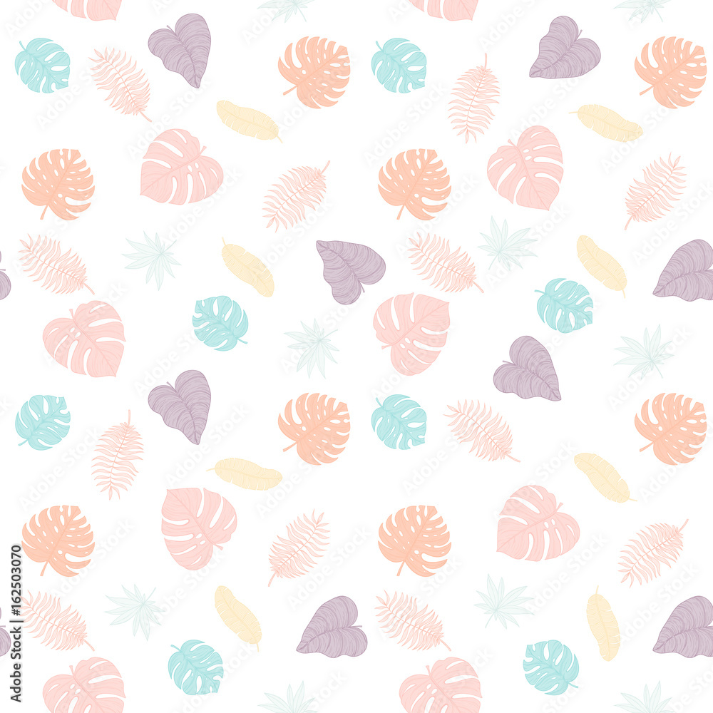Seamless tropical palm leaves pattern Seamless tropical palm leaves pattern
