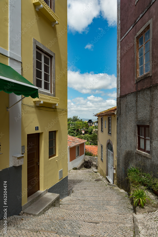 Alley ways in the picturesque resort town of Sintra, Portugal