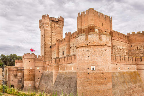 Medina del Campo, Valladolid, Spain, medieval castle of the XIV century called "Castillo de la Mota"