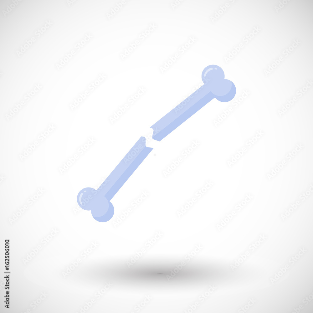 Broken bone vector flat icon Broken bone vector flat icon
