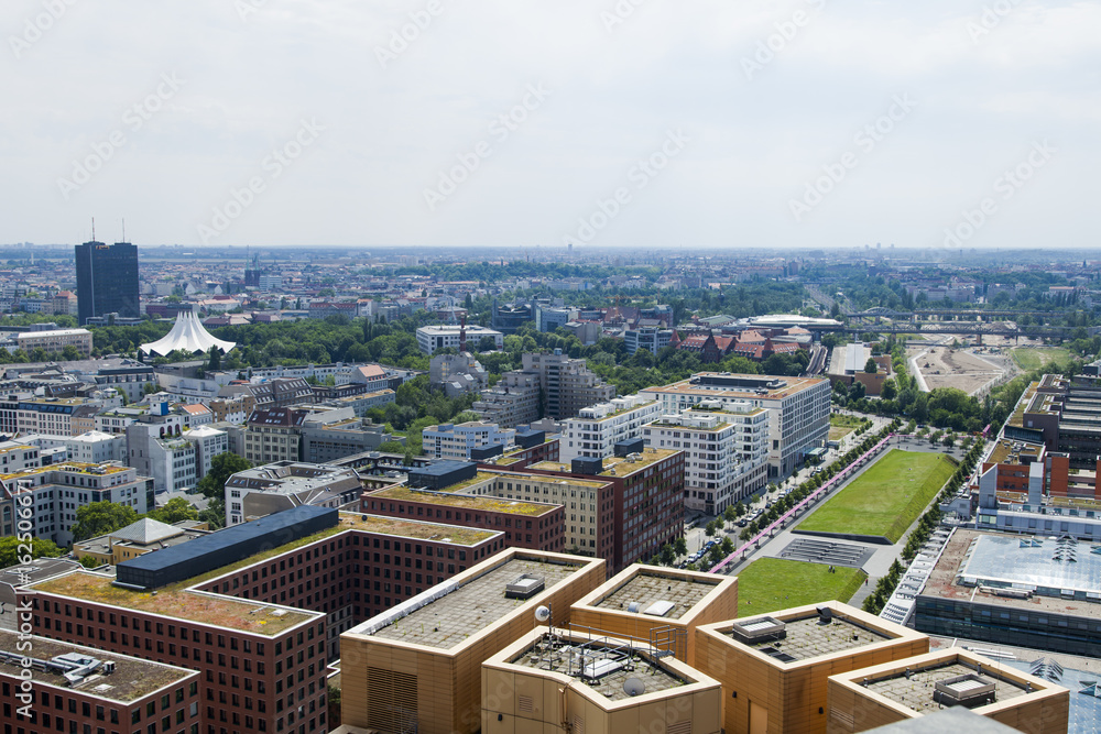 Berlin Potsdamer Platz and Skyline from Above