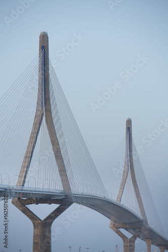 Modern bridge in Cadiz, Spain.