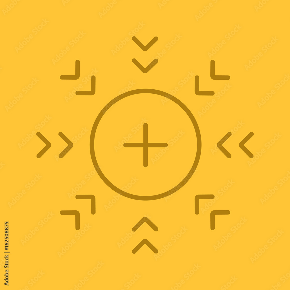 Attraction symbol color linear icon Attraction symbol color linear icon