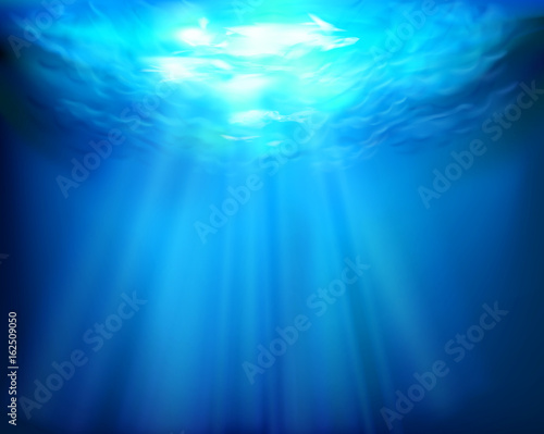 Underwater view. Vector illustration.