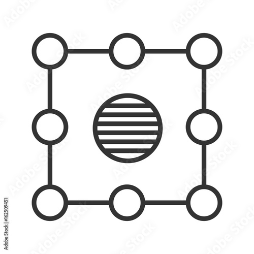 Isolation symbol linear icon