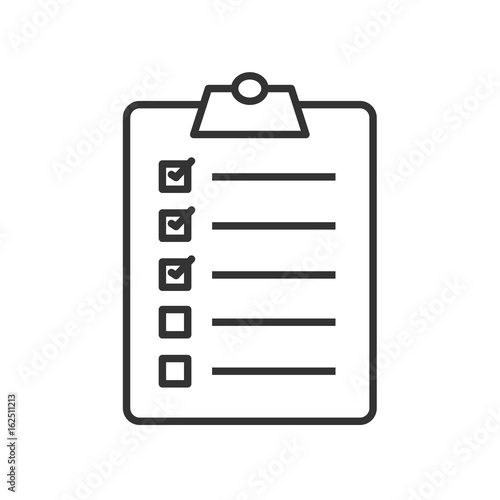 Golfer's checklist linear icon